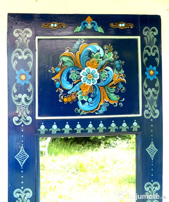 Oglinda mare Rosemaling