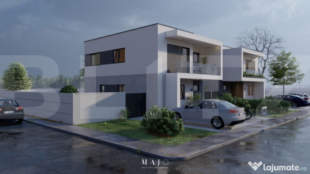 Casă Modernă la Intrare în Săcălaz – 4 Camere, 2 Băi