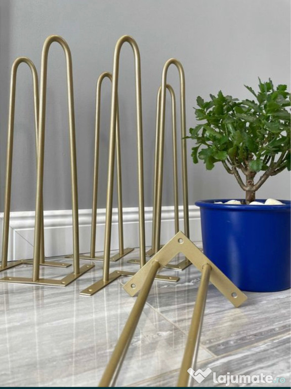Picioare Hairpin cu 2 sau 3 spite, pentru masute sau comode