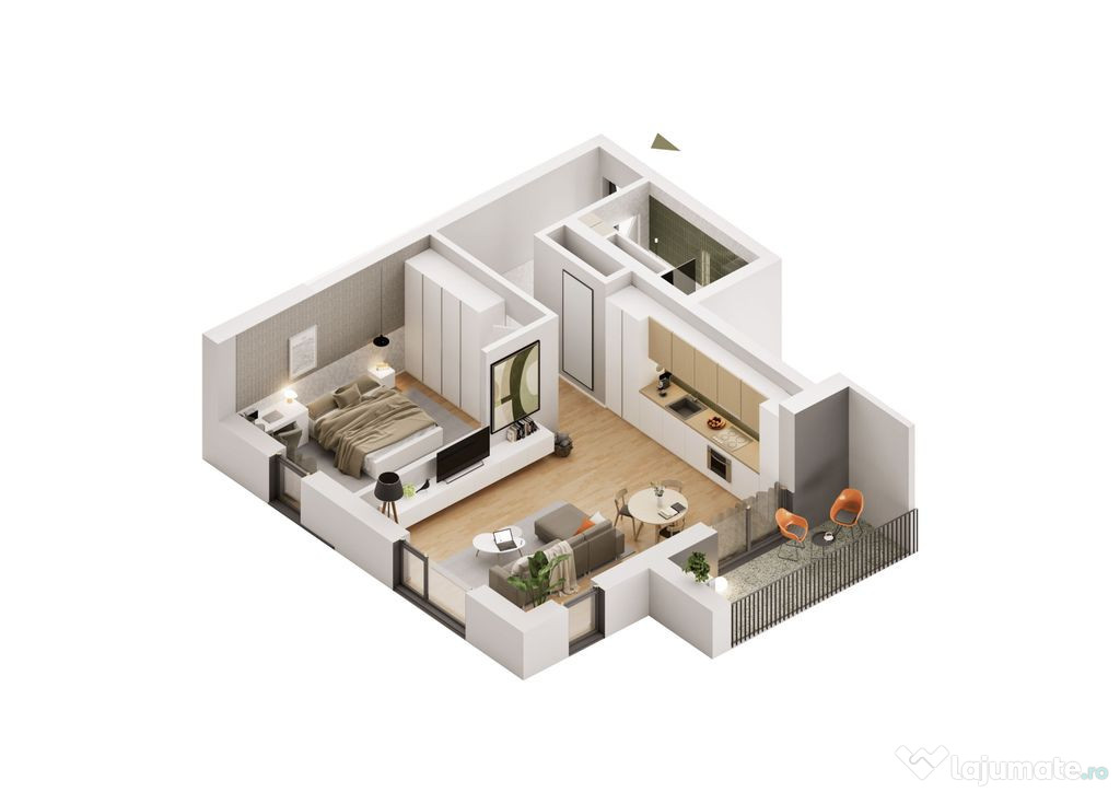 Apartament cu 2 camere în zona Confectii