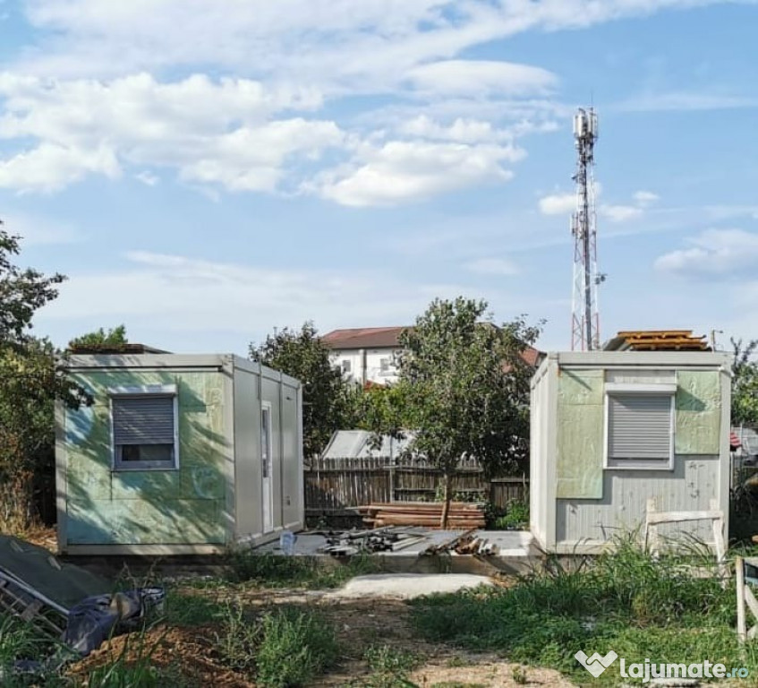2 containere locuibile 6 x 2.4 m fiecare - casa modulara - tiny house
