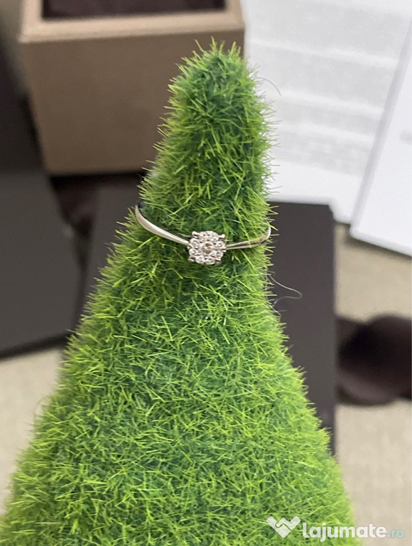 Inel de logodna TEILOR aur alo diamante de 0.15ct M56