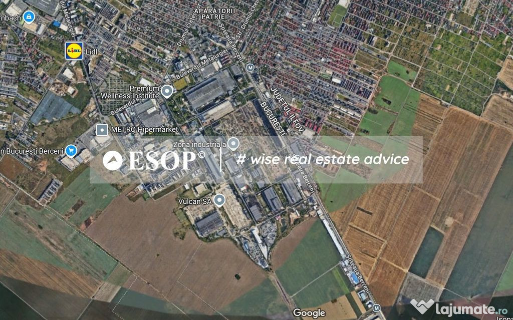 Teren de vanzare cu destinatie industriala langa Metrou B...