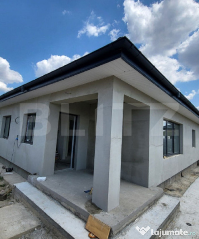 Casa individuala pe parter, 77 mp utili, teren 270 mp, in zo