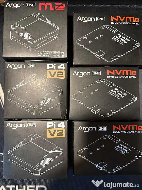 Raspberry Pi 4 4GB/8GB + Argon ONE V2 Case + incarcator