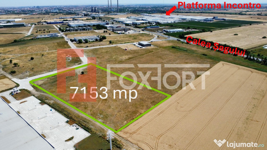 Comision 0% Teren intravilan industrial in Timisoara - Zona