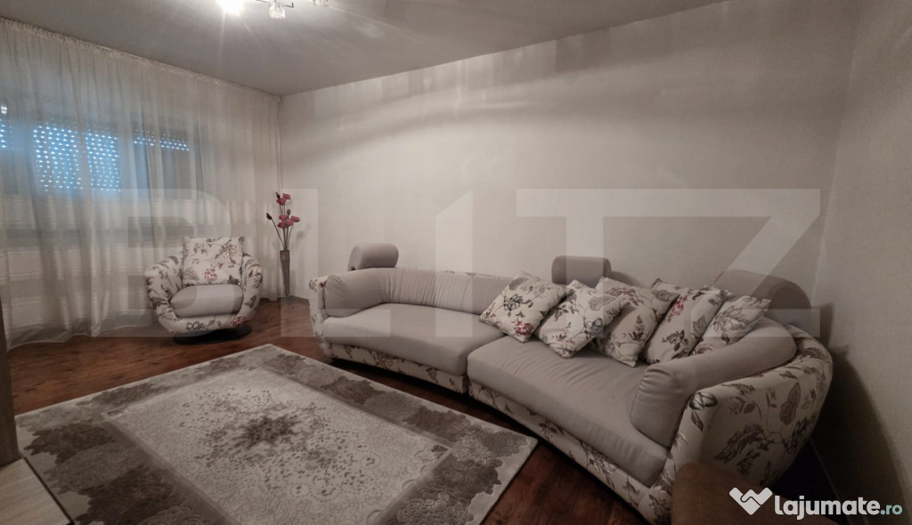 Apartament 3 camere, decomandat, 62 mp utili , mobilat si ut
