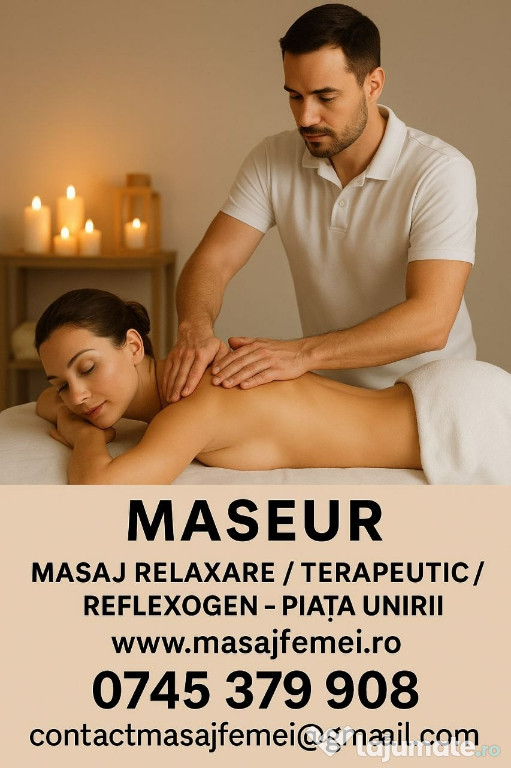 Masaj de relaxare, terapeutic anticelulitic, drenaj limfatic