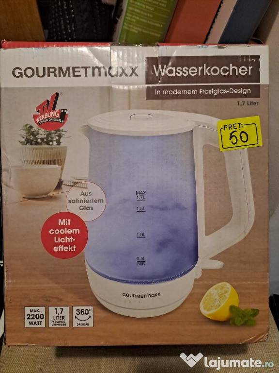 Fierbator GourmetMaxx din sticla 1,7 l