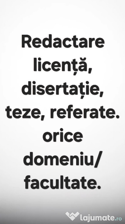 Redac.tare/tehno.reda.ctare lice.nță și dise.rtație