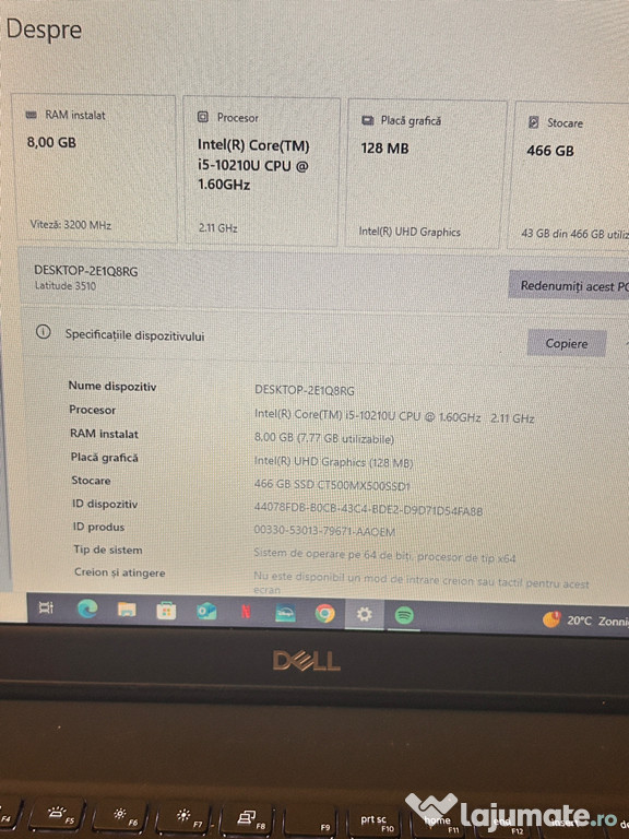 Laptop Dell Latitude 3510