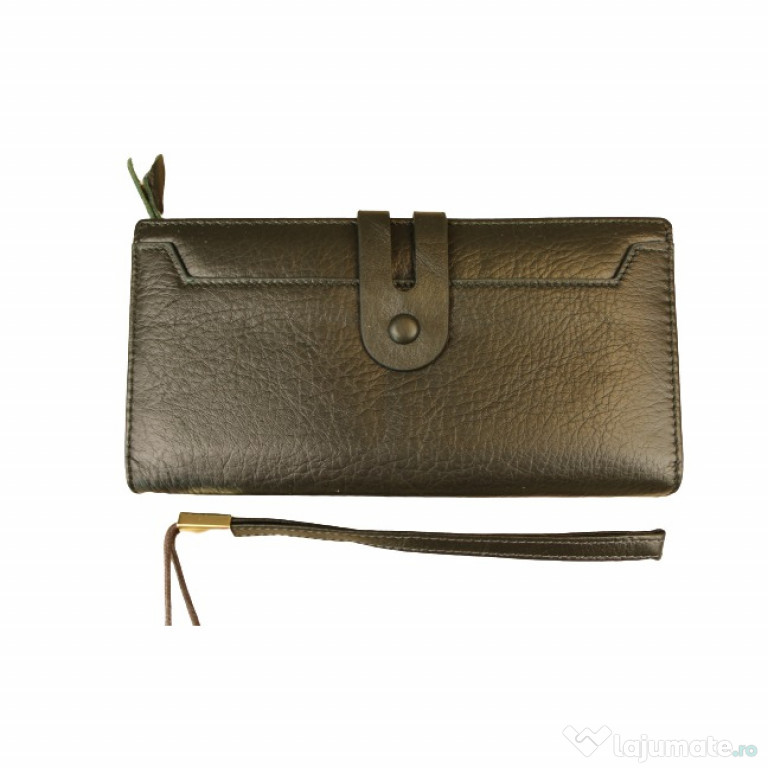 Portofel dama din piele naturala Hassion Model A12 Green