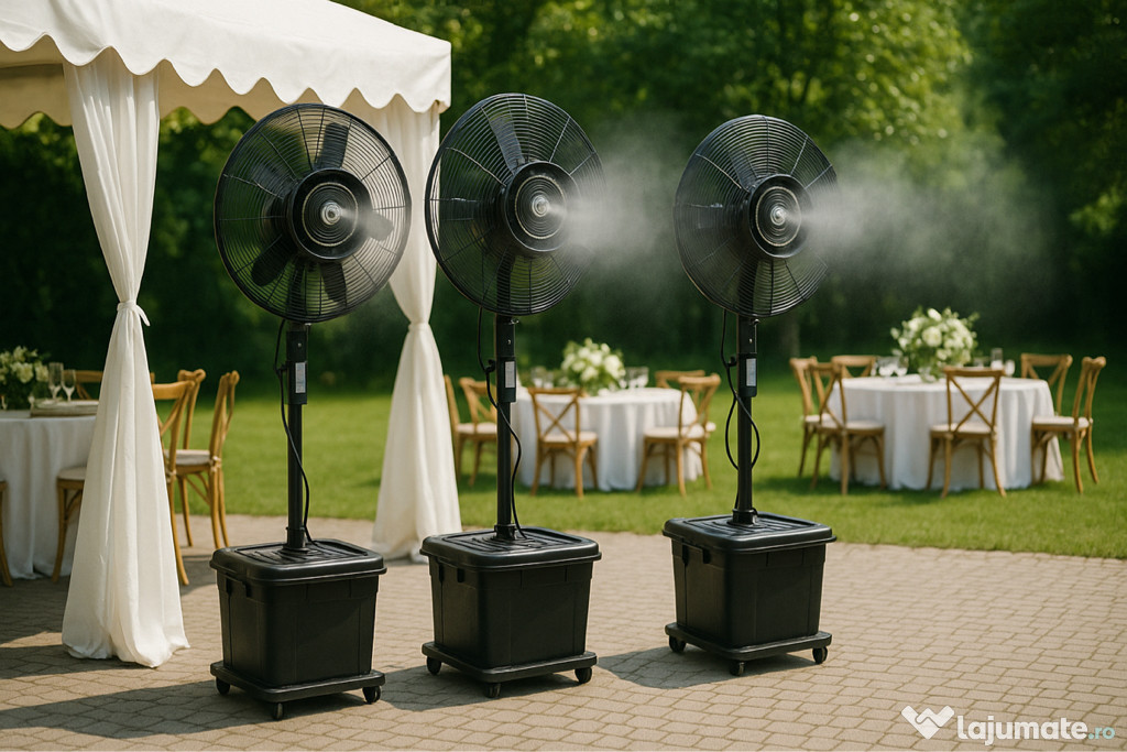 Închiriez ventilatoare cu pulverizare apă
