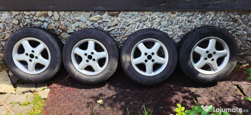 Jante aliaj 14” + cauciucuri M+S 185/70 R14 – 4 bucăți