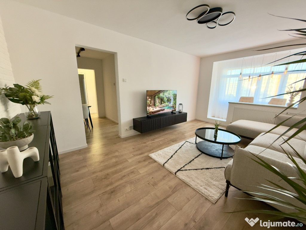 Apartament 2+1 camere, complet renovat, mobilat premium, Teiul Doamnei