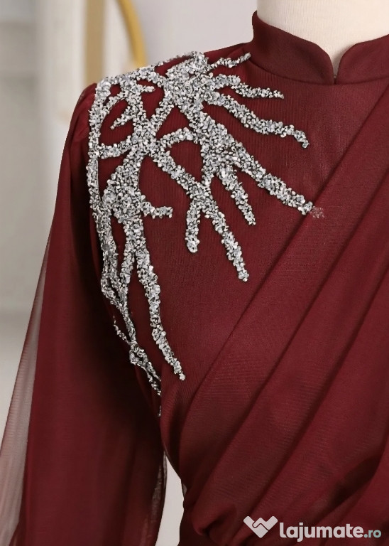 Rochie de seara cărămizie