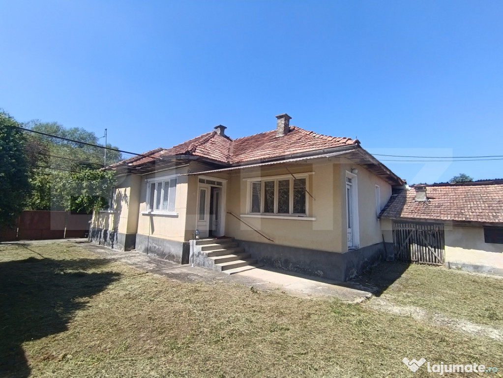 Casa cu 3 camere și o bucatarie de vară și 1300 mp teren