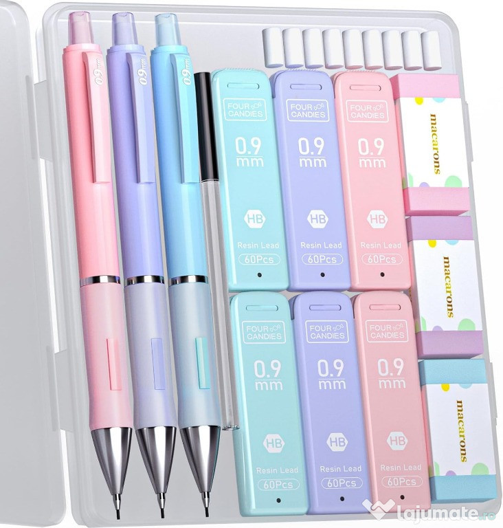 Set creioane mecanice Four Candies, 0.9mm, multicolor