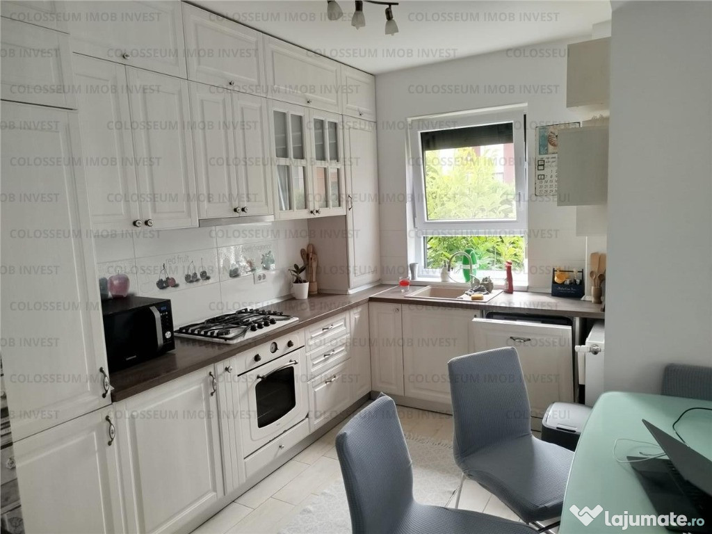 COLOSSEUM: Apartament 3 camere 2 bai balcon gradina mobilat Coresi