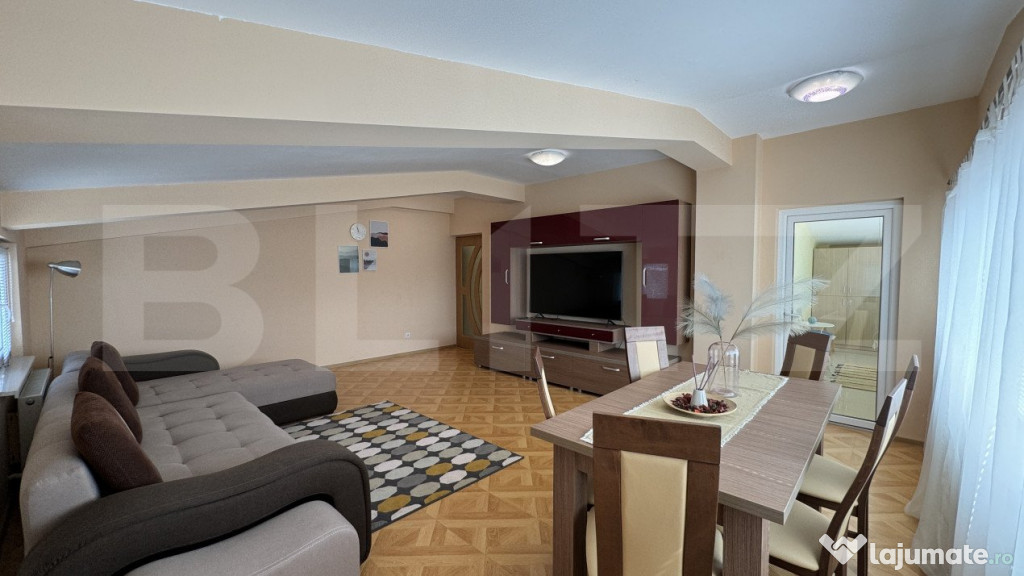 Apartament 2 cam deco, mobilat/utilat, parcare, 80 mp, Brazd