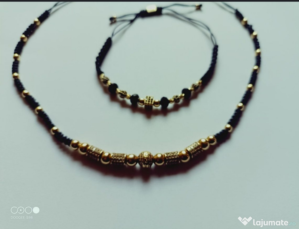 Set Aur, Colier+brățară 14k