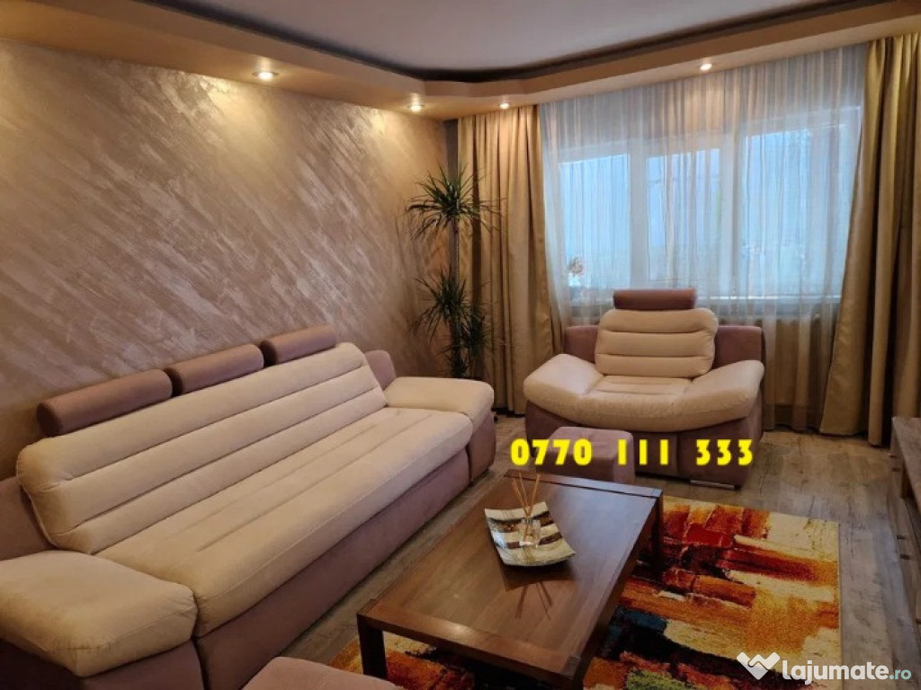 Apartament Mobilat Utilat, 3 camere Radu Negru, parter cu ba