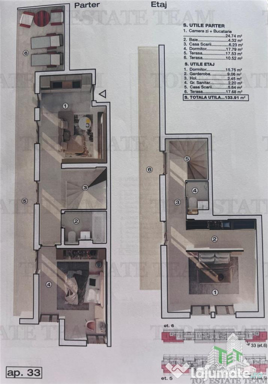 PentHouse modern 3 camere, toate utilitatile,incalzire in p