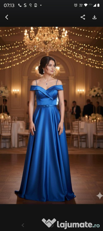 Rochie de ocazie , culoare ALBASTRU REGAL, marimea 46-48