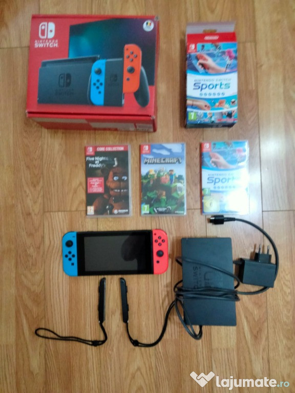 Consola Nintendo Switch plus trei jocuri
