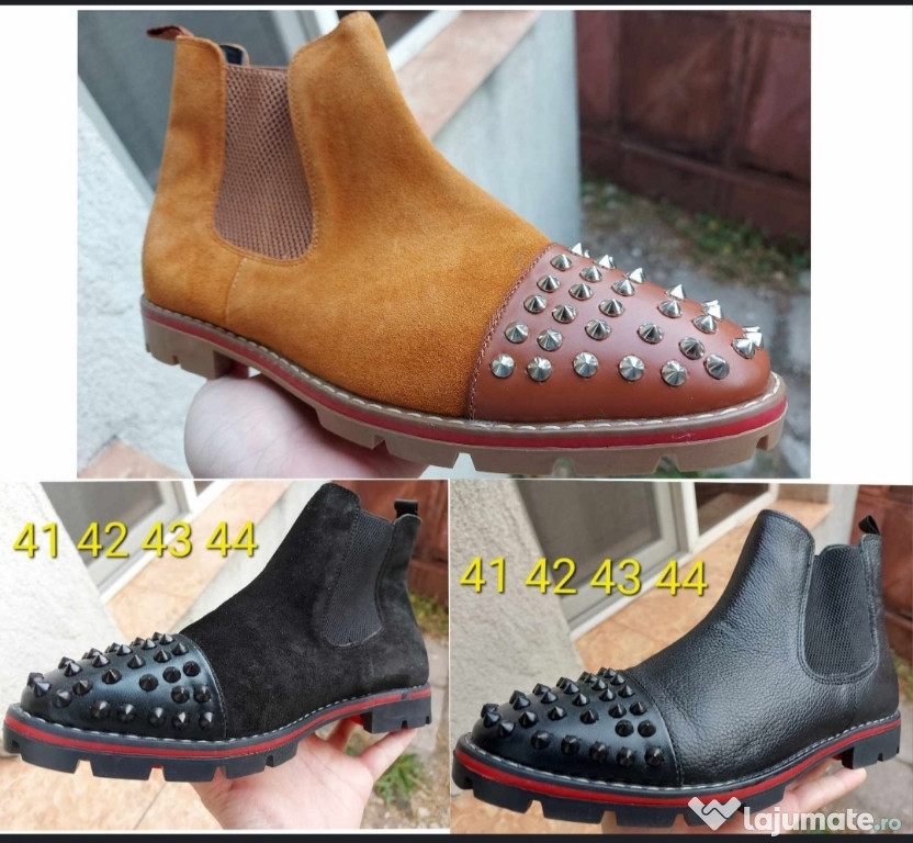 Oferta Toamna Ghete de Firma cu tinte / Piele Naturala 100%