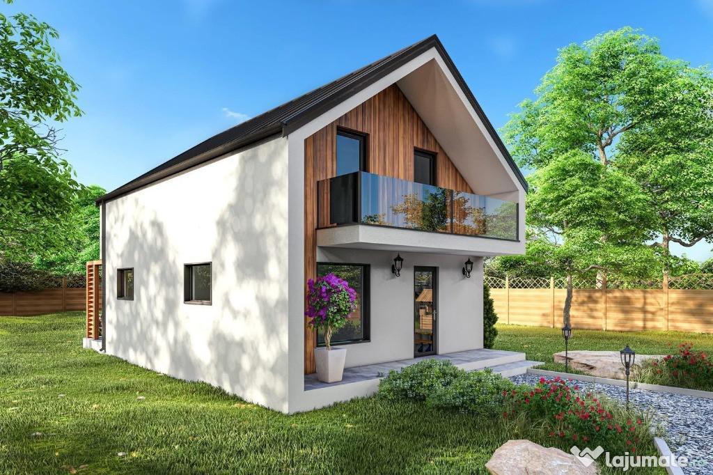 Casa individuala P+M - 4 camere - 2 bai - teren 324mp - 124.900 €