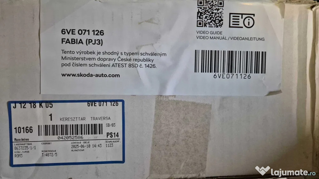 Bare transversale Skoda Fabia IV - ORIGINALE