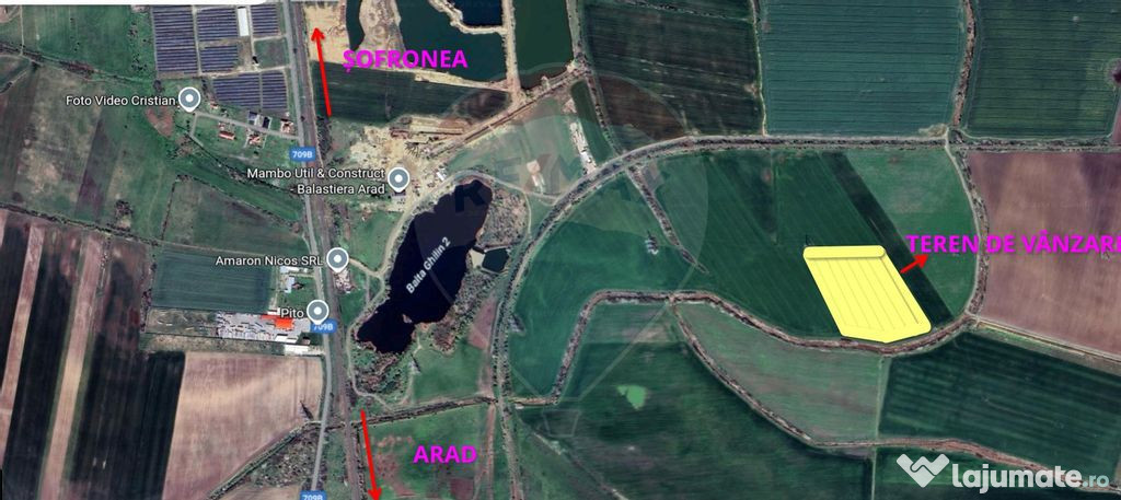 Teren agricol de vânzare 30,000mp zona de nord a Aradului