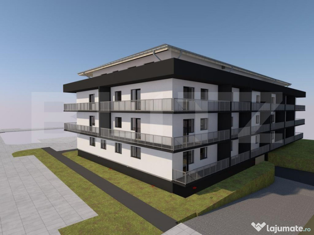 Apartament 2 camere, 55 mp, terasa 46mp, boxa, parcare, bloc