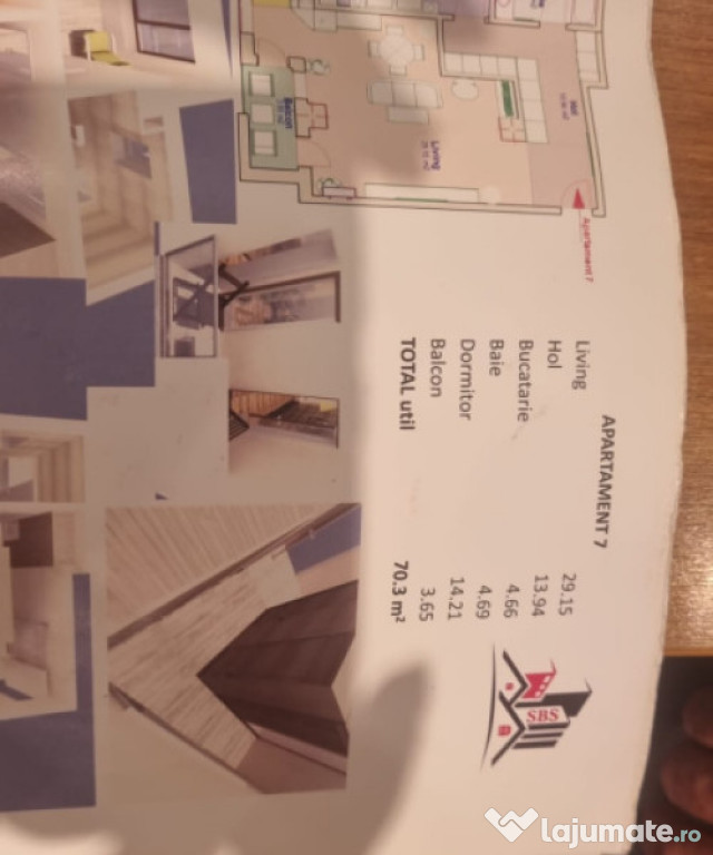 Apartament 2 camere 71mp, bloc nou, George Enescu