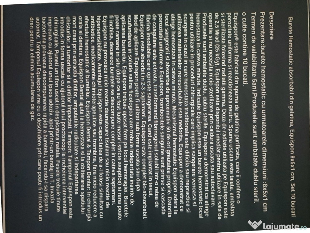 OFERTA Reducere la Bureti Hemostatici Chirurgicali Equispon