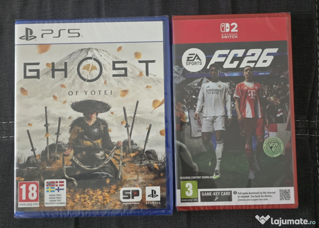 Vând jocuri Ps5 si Nintendo Switch 2.
