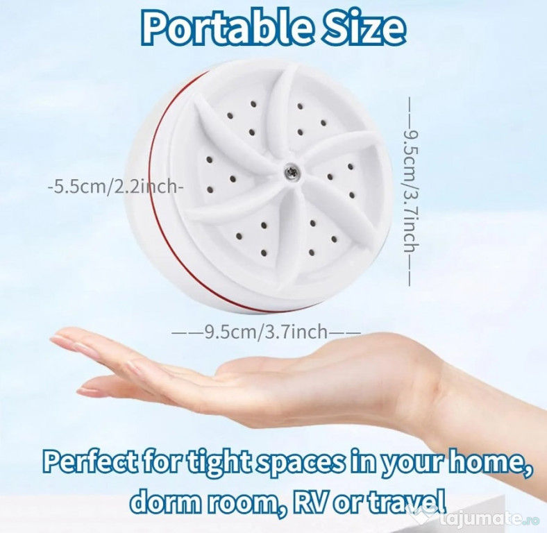 Mini mașină de spălat cu USB pentru chiuvetă sau găleată