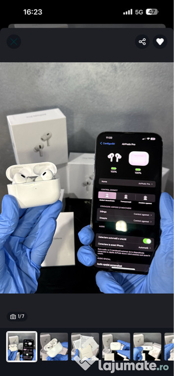 Căștile sunt AirPods Pro 2 generația a 5 a