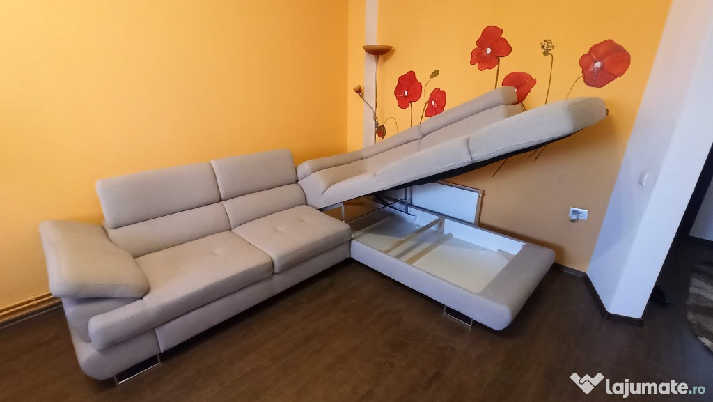 Coltar extensibil LUTON 275x225cm gri