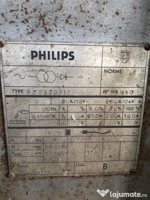Vând aparat de sudura MIG-MAG Philips industrial profesional