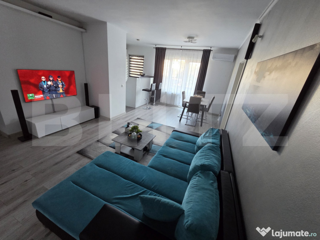 Apartament cu 3 camere, 78 mp cu 2 balcoane si 2 parcari ,in