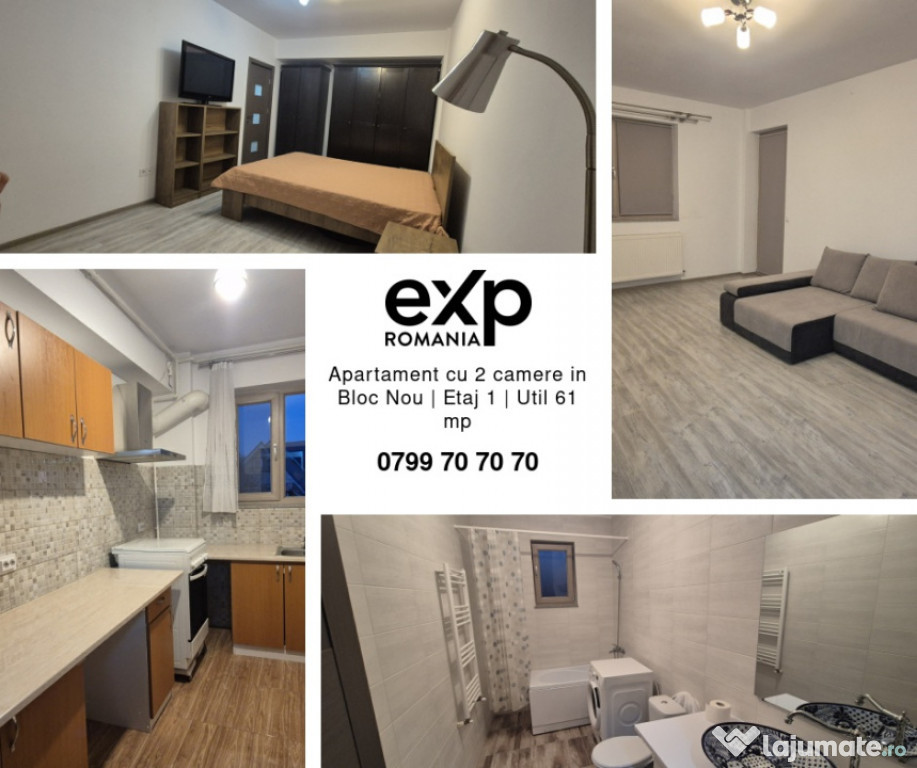 Apartament cu 2 camere in Bloc Nou | Etaj 1 | Util 61 mp