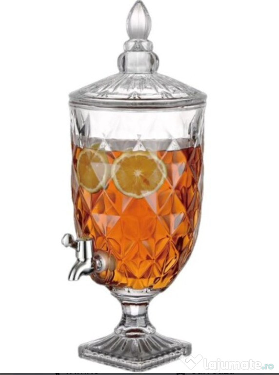 Dozator din sticla cu robinet