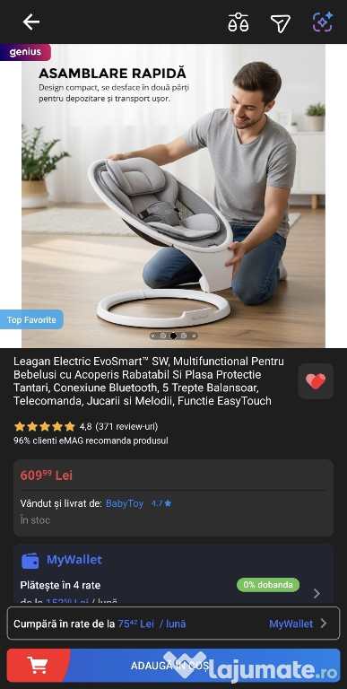 Leagăn electric EvoSmart