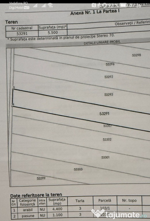 Vând teren în sat Ciumafaia