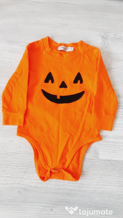 Body din Bumbac, Portocaliu, Dovleac, 80cm