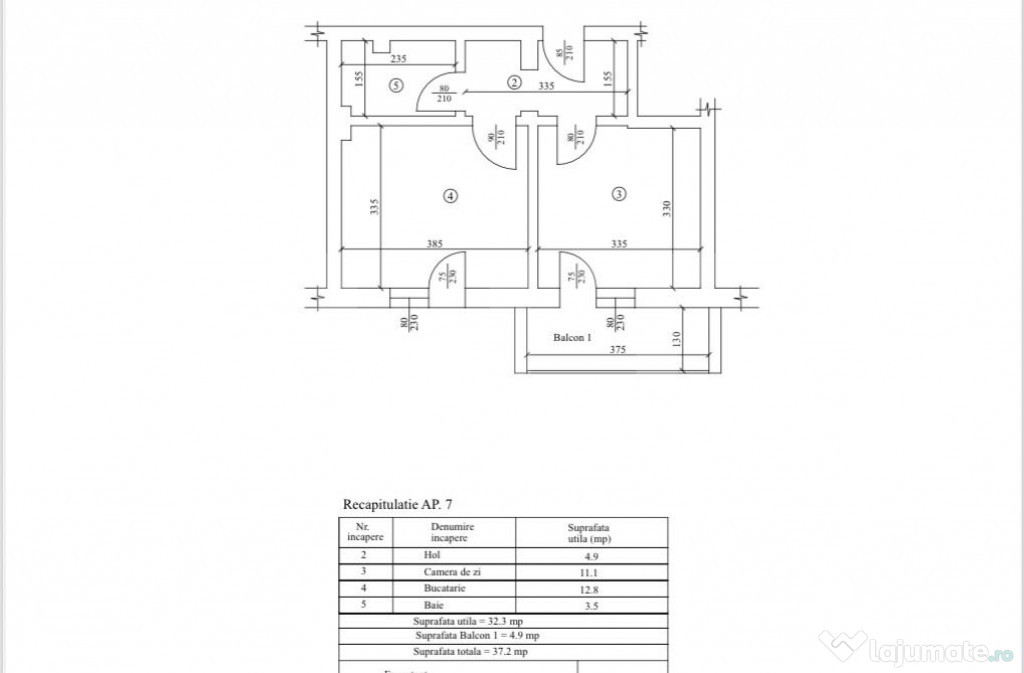 Apartament 2 camere, 37 mp, cartierul Veteranilor - zona Par