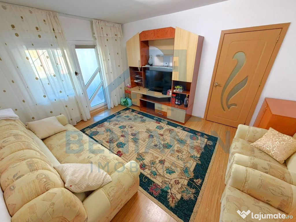 2 Camere-Etaj 3-Centrala termica-Mobilat-Utilat-Bloc 1982...