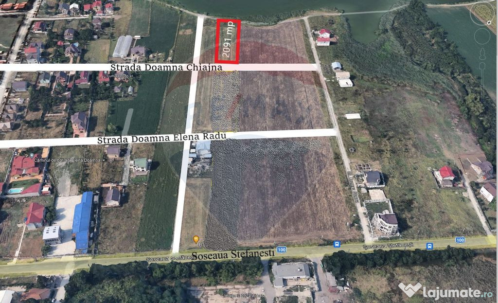 Teren intravilan 2.091 mp cu deschidere la lac – Afumați